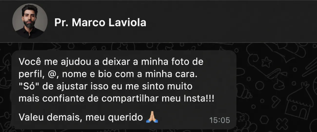 Depoimento de Pr. Marco Laviola