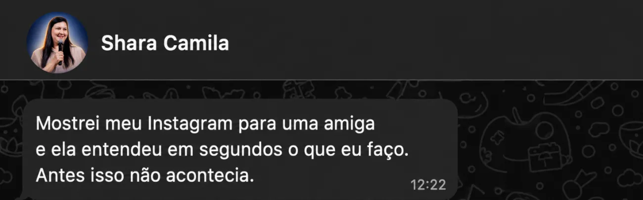 Depoimento de Shara Camila